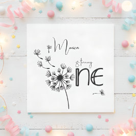 Servilleta De Papel Primer cumpleaños de Dandelion