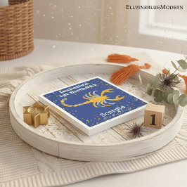 Servilleta De Papel Primer cumpleaños de Fun Scorpio y Confetti de oro