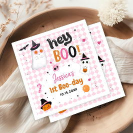 Servilleta De Papel Primer cumpleaños de Halloween Rosa