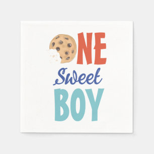Servilleta De Papel Primer cumpleaños de One Sweet Boy Cookie