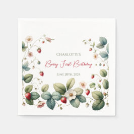 Servilleta De Papel Primer cumpleaños de personalizado Berry