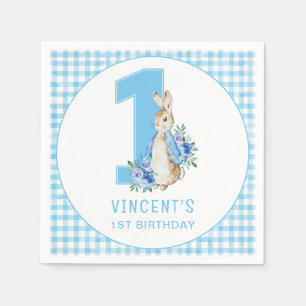 Servilleta De Papel Primer cumpleaños de Peter Rabbit