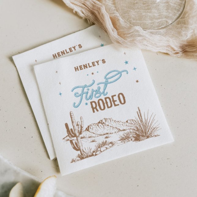 Servilleta De Papel Primer cumpleaños de Rodeo (Subido por el creador)