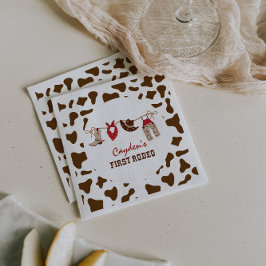 Servilleta De Papel Primer cumpleaños de Rodeo Western Cowboy