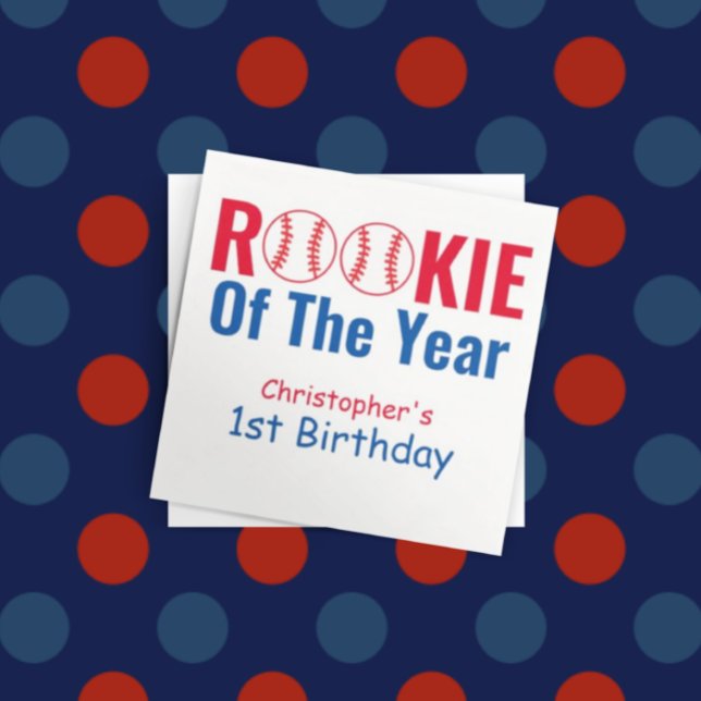 Servilleta De Papel Primer cumpleaños de Rookie Baseball (Subido por el creador)