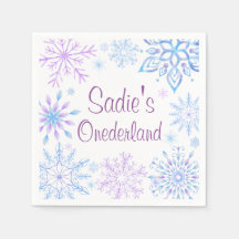 Primer cumpleaños de Snowflake Winter One-Derland