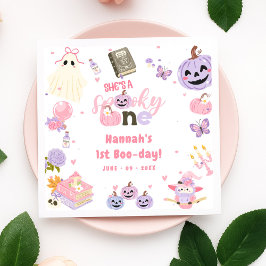 Servilleta De Papel Primer cumpleaños de un fantasma de Halloween con 