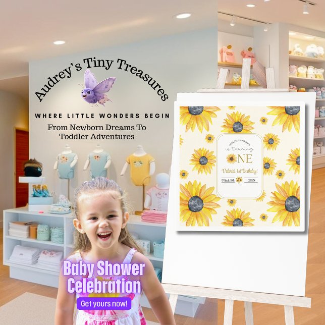 Servilleta De Papel Primer cumpleaños del bebé - Nuestro pequeño giras (Subido por el creador)