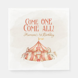 Servilleta De Papel Primer cumpleaños del circo mágico