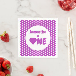 Servilleta De Papel Primer cumpleaños del corazón