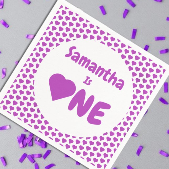 Servilleta De Papel Primer cumpleaños del corazón (Subido por el creador)