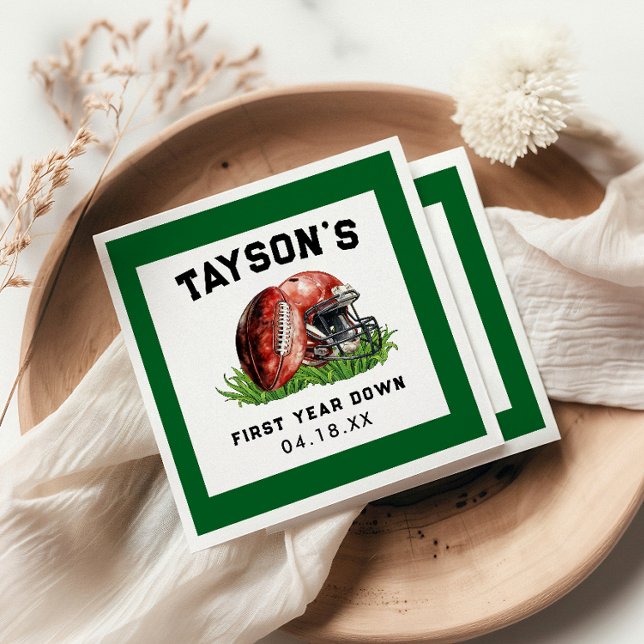 Servilleta De Papel Primer cumpleaños del fútbol al primer año (Subido por el creador)