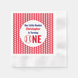 Servilleta De Papel Primer cumpleaños del Pequeño Rookie Baseball