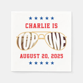 Servilleta De Papel Primer cumpleaños del piloto de combate TopOne