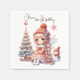 Servilleta De Papel Primer cumpleaños del primer Chica de productos lá