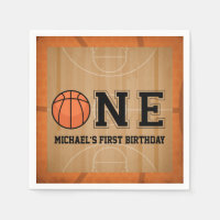 Primer cumpleaños del vintage Basketball