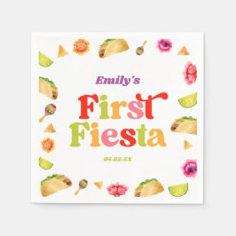Servilleta De Papel Primer Fiesta de Fiesta Taco de Cumpleaños