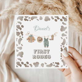 Servilleta De Papel Primer Rodeo Cowboy Clothes Boy Cumpleaños