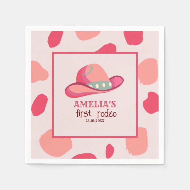 Servilleta De Papel Primer Rodeo Occidental Wild West Cowgirl Primer c (Anverso)