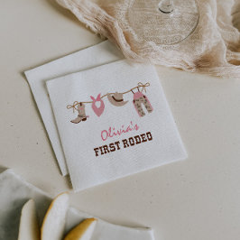Servilleta De Papel Primer Rodeo Oeste Cowboy Napkins de Cumpleaños