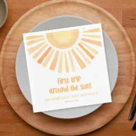 Servilleta De Papel Primer viaje alrededor de la fiesta de primer cump