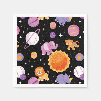 Servilleta De Papel Primer viaje alrededor de los animales de safari d