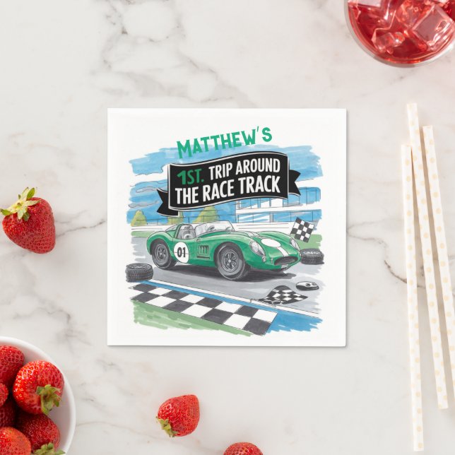 Servilleta De Papel Primer viaje alrededor del cumpleaños de la pista  (In situ)