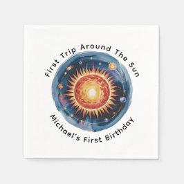 Servilleta De Papel Primer viaje alrededor del Fiesta del primer cumpl