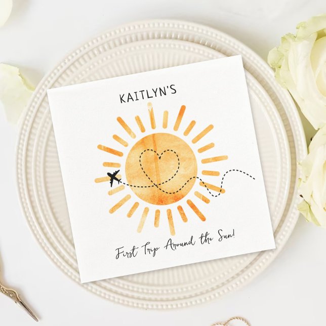 Servilleta De Papel Primer viaje alrededor del primer cumpleaños del s (Subido por el creador)