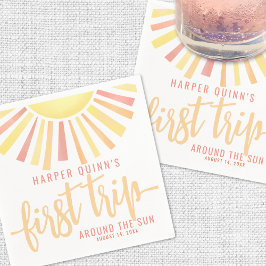Servilleta De Papel Primer viaje alrededor del primer cumpleaños del s