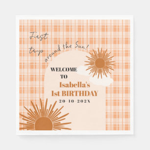 Servilleta De Papel Primer viaje alrededor del sol de cumpleaños de cu