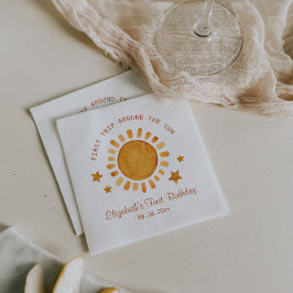 Servilleta De Papel Primer Viaje Alrededor Del Sol - Sol Primer Cumple