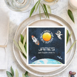 Servilleta De Papel Primer viaje alrededor del tema del espacio solar 