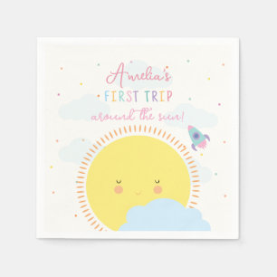 Servilleta De Papel Primer Viaje chica Cute Alrededor Del Aniversario