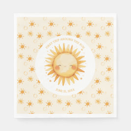 Servilleta De Papel Primer Viaje De Boho Alrededor Del Sol Primer Cump
