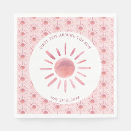 Servilleta De Papel Primer Viaje De Boho Alrededor Del Sol Primer Cump