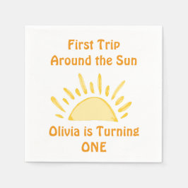 Servilleta De Papel Primer viaje en tonos pastel por la fiesta del cum