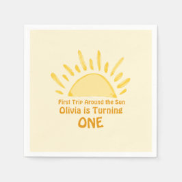 Servilleta De Papel Primer viaje en tonos pastel por la fiesta del cum