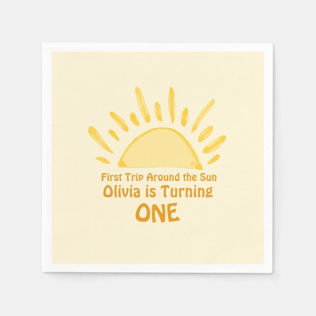 Servilleta De Papel Primer viaje en tonos pastel por la fiesta del cum (Anverso)