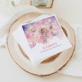 Servilleta De Papel Primer viaje rosa alrededor del cumpleaños del Chi