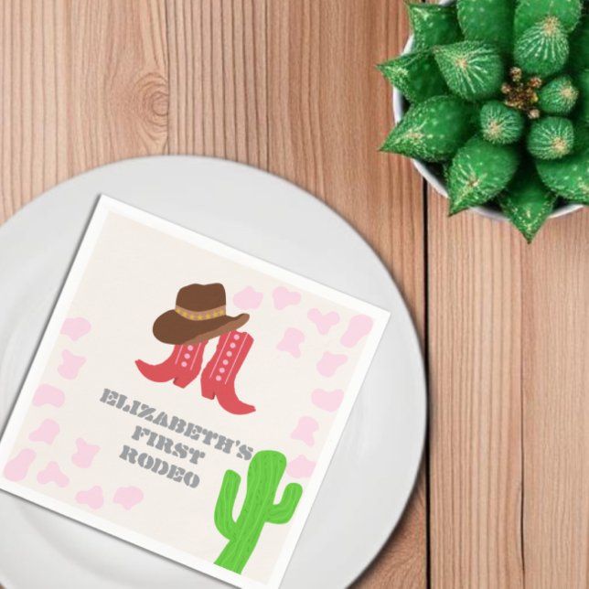 Servilleta De Papel Primera chica de rodeo cumpleaños 1 (Subido por el creador)