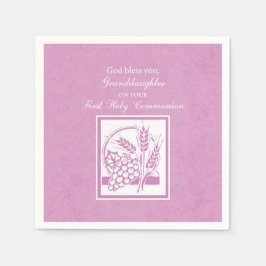 Servilleta De Papel Primera comunión de nieta, rosa