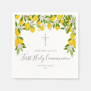 Servilleta De Papel Primera Comunión Elegante Limón Verde