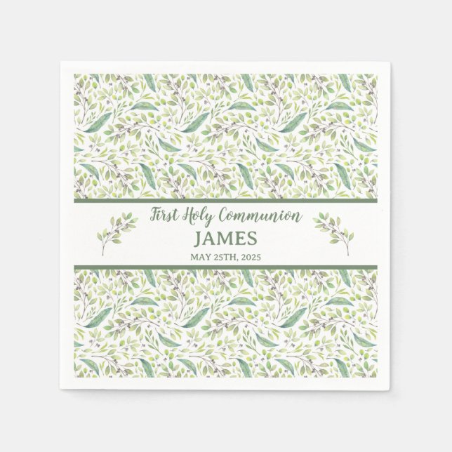 Servilleta De Papel Primera Comunión JAMES  (Anverso)