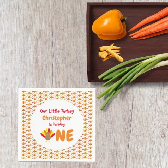 Servilleta De Papel Primera Cumpleaños de la Pequeña Turquía (Subido por el creador)