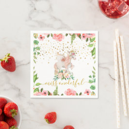 Servilleta De Papel Primera fecha de nacimiento de Miss Onemaravilloso