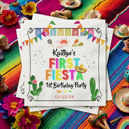 Servilleta De Papel Primera Fiesta Colorida Fiesta Mexicana de Cumplea