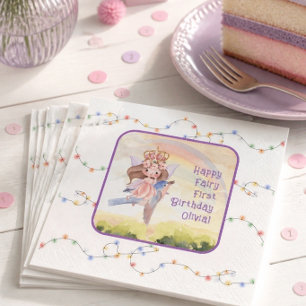 Servilleta De Papel Primera fiesta de cumpleaños de hada