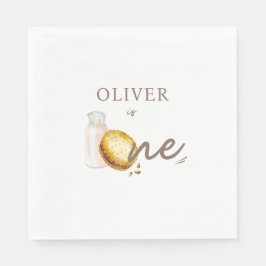 Servilleta De Papel Primera fiesta de cumpleaños de la leche y las coo