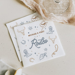 Servilleta De Papel Primera fiesta de cumpleaños de Rodeo